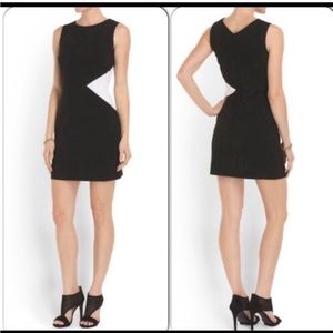 Black and white cocktail dress